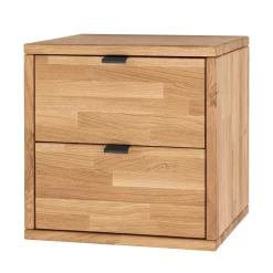 Wohnen Regalwürfel mit zwei Schubladen aus Wildeiche - Iljona