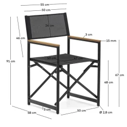 Regie Klappstuhl aus Mesh - Placonia^Wohnen Clearance