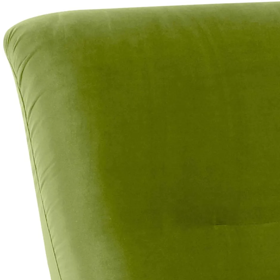 Wohnen Relax Sessel in Oliv Grün mit Nussbaum - Sofia