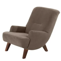 Relaxsessel in Beigegrau und Nussbaum - Kilazu^Wohnen Clearance
