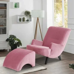 Relaxsessel in Rosa Samtvelours - Jily^Wohnen Outlet