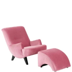 Relaxsessel in Rosa Samtvelours - Jily^Wohnen Outlet