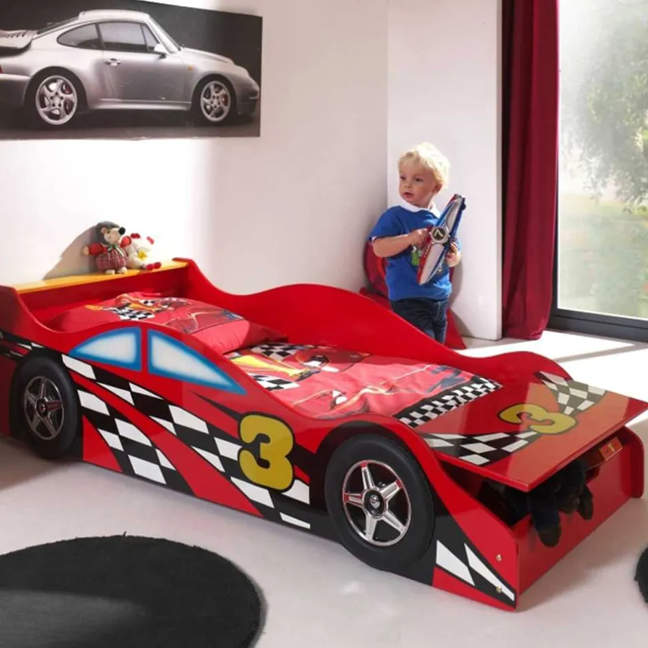 Kinder Wohnen Rennautobett Streeter in Rot