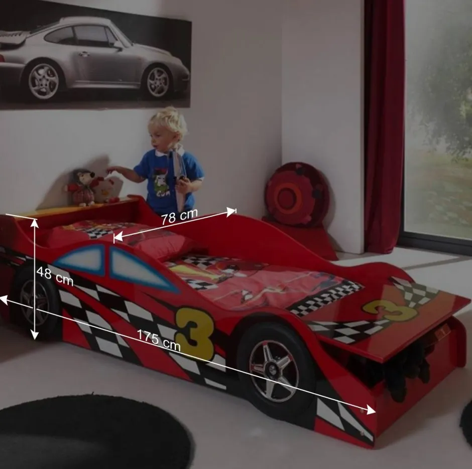 Kinder Wohnen Rennautobett Streeter in Rot