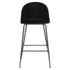 Wohnen Retro Barstühle aus schwarzem Samt - Baltimoore (2er Set)