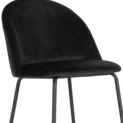 Wohnen Retro Barstühle aus schwarzem Samt - Baltimoore (2er Set)