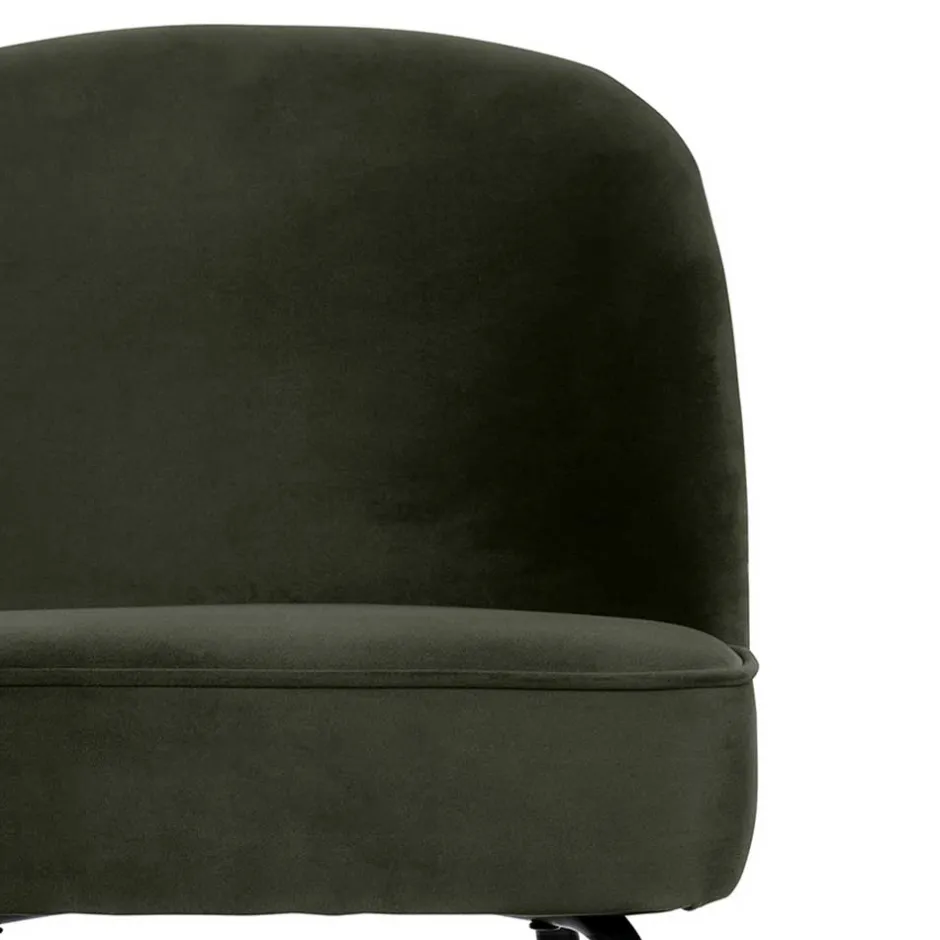 Wohnen Retro Barstuhl in Dunkelgrün Samt - Arletta