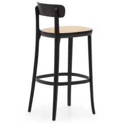 Wohnen Retro Barstuhl mit Wiener Geflecht Sitz - Pulany (2er Set)