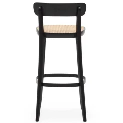 Wohnen Retro Barstuhl mit Wiener Geflecht Sitz - Pulany (2er Set)