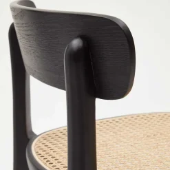 Wohnen Retro Barstuhl mit Wiener Geflecht Sitz - Pulany (2er Set)