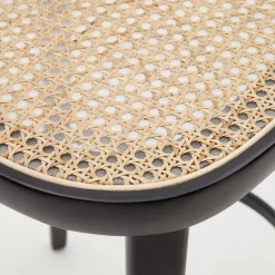 Wohnen Retro Barstuhl mit Wiener Geflecht Sitz - Pulany (2er Set)