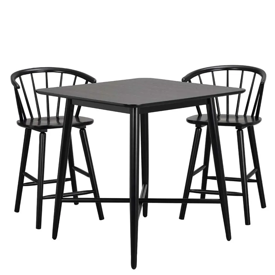 Wohnen Retro Bartisch & Barstühle - Mectilda (dreiteilig)