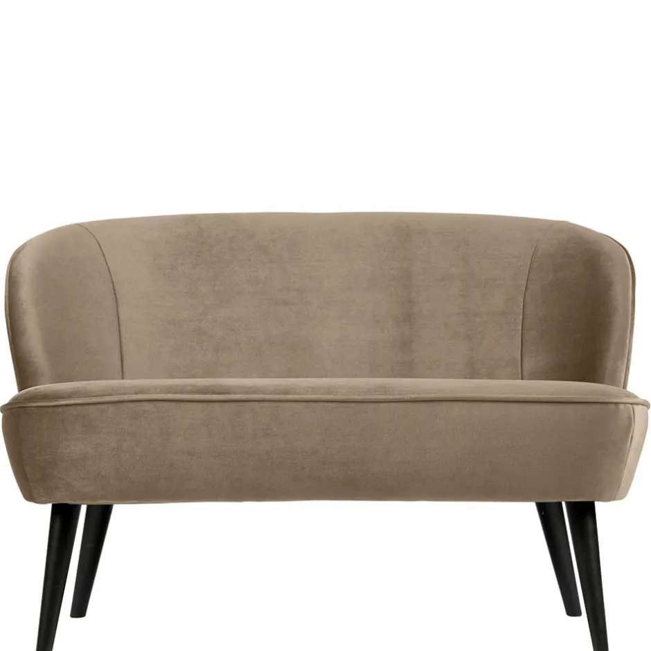 Retro Couch in Khaki Samtstoff - Griffina^Wohnen