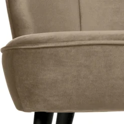 Retro Couch in Khaki Samtstoff - Griffina^Wohnen