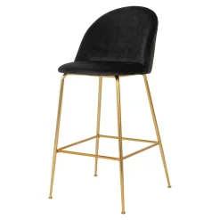 Retro Design Barstühle in Schwarz & Messing - Venjus (2er Set)^Wohnen Clearance