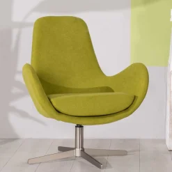 Wohnen Retro Design Drehsessel in Hellgrün - Soraso