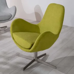 Wohnen Retro Design Drehsessel in Hellgrün - Soraso