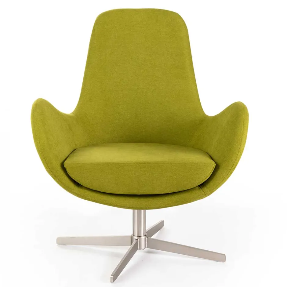 Wohnen Retro Design Drehsessel in Hellgrün - Soraso