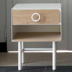 Retro Design Kommode in Weiß Eiche - Sumatra^Wohnen Outlet