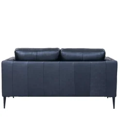 Retro Design Ledercouch in Schwarz - Griffina^Wohnen New
