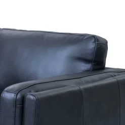 Retro Design Ledercouch in Schwarz - Griffina^Wohnen New