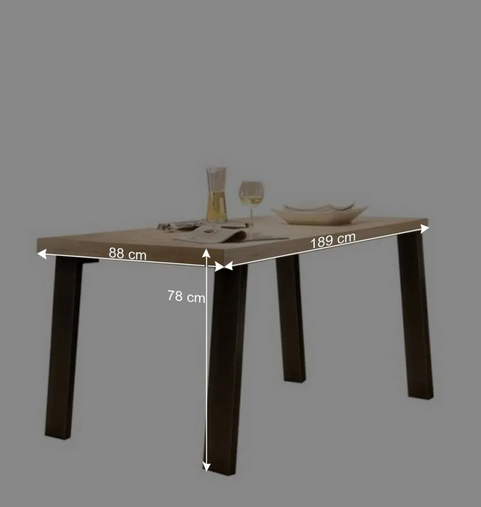 Retro Esszimmer Einrichtung in Eiche - Rodonda (dreiteilig)^Wohnen