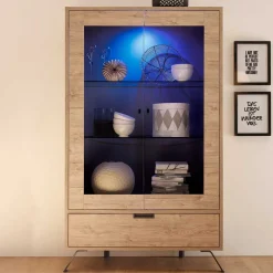 Retro Esszimmer Einrichtung in Eiche - Rodonda (dreiteilig)^Wohnen