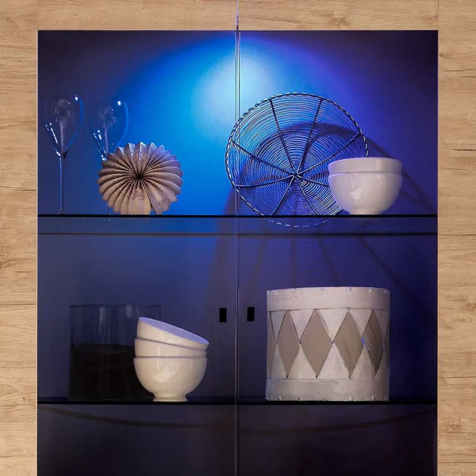 Retro Esszimmer Einrichtung in Eiche - Rodonda (dreiteilig)^Wohnen