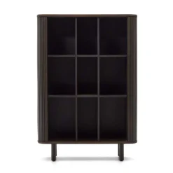 Wohnen Retro Highboard mit Schiebetüren und Fächern - Tadaco