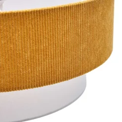 Wohnen Retro Hängeleuchte in Senfgelb Cord - Dunedin