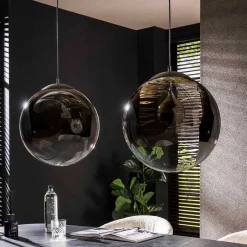 Wohnen Retro Hängeleuchte mit zwei Kugelschirmen - Macy