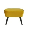 Retro Hocker Almyna in Gelb Stoff^Wohnen Discount