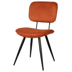 Retro Küchenstuhl in Rost Braun Cord-Bezug - Candeloco (2er Set)^Wohnen Sale