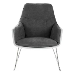 Wohnen Retro Lounge-Sessel in Dunkelgrau - Vibulam (2er Set)