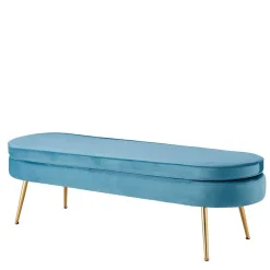 Wohnen Retro Polsterbank in ovaler Form - Navanna