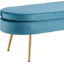 Wohnen Retro Polsterbank in ovaler Form - Navanna