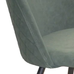 Wohnen Retro Polsterstühle in Oliv Grün - Perry (4er Set)