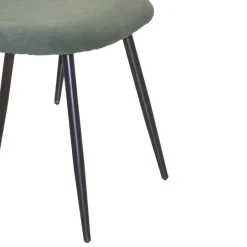 Wohnen Retro Polsterstühle in Oliv Grün - Perry (4er Set)