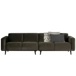 Retro Samt Sofa in Dunkelgrün Italiano mit 280cm^Wohnen Outlet
