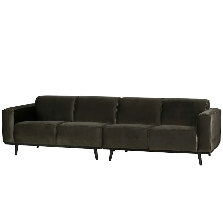 Retro Samt Sofa in Dunkelgrün Italiano mit 280cm^Wohnen Outlet