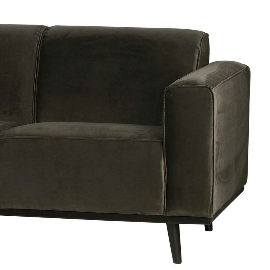 Retro Samt Sofa in Dunkelgrün Italiano mit 280cm^Wohnen Outlet