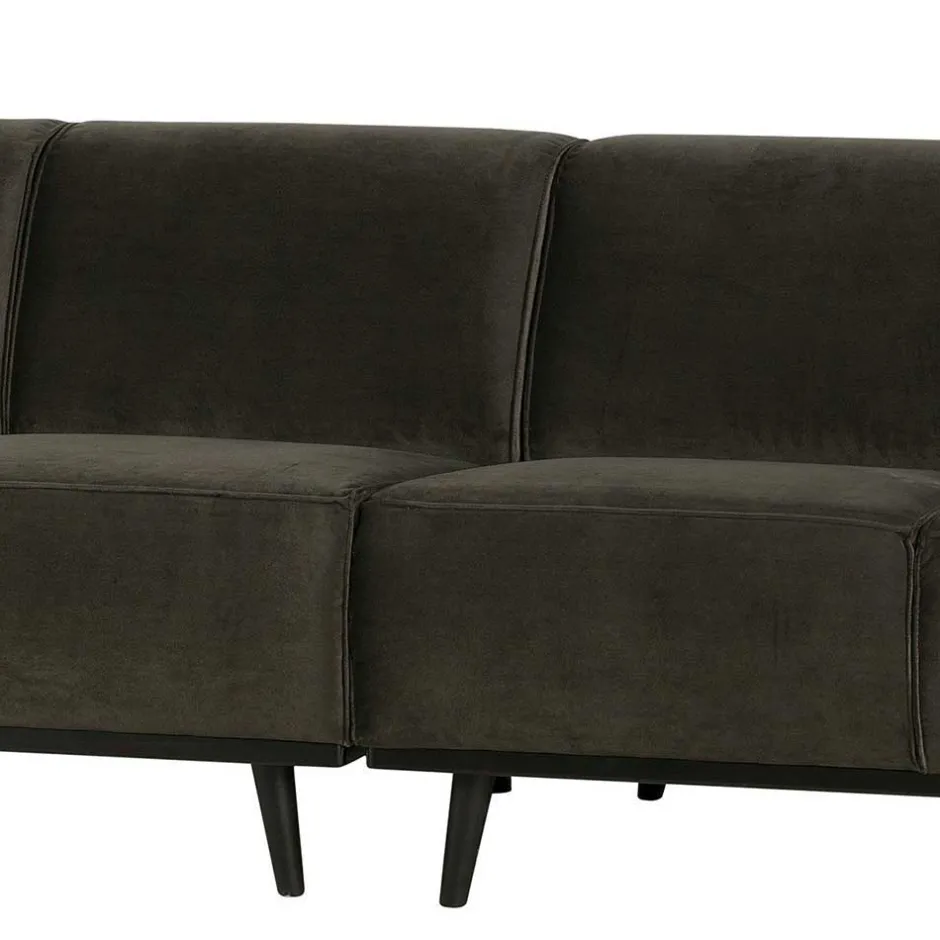 Retro Samt Sofa in Dunkelgrün Italiano mit 280cm^Wohnen Outlet