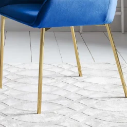 Retro Samtstühle in Blau & Gold - Angora (2er Set)^Wohnen Hot