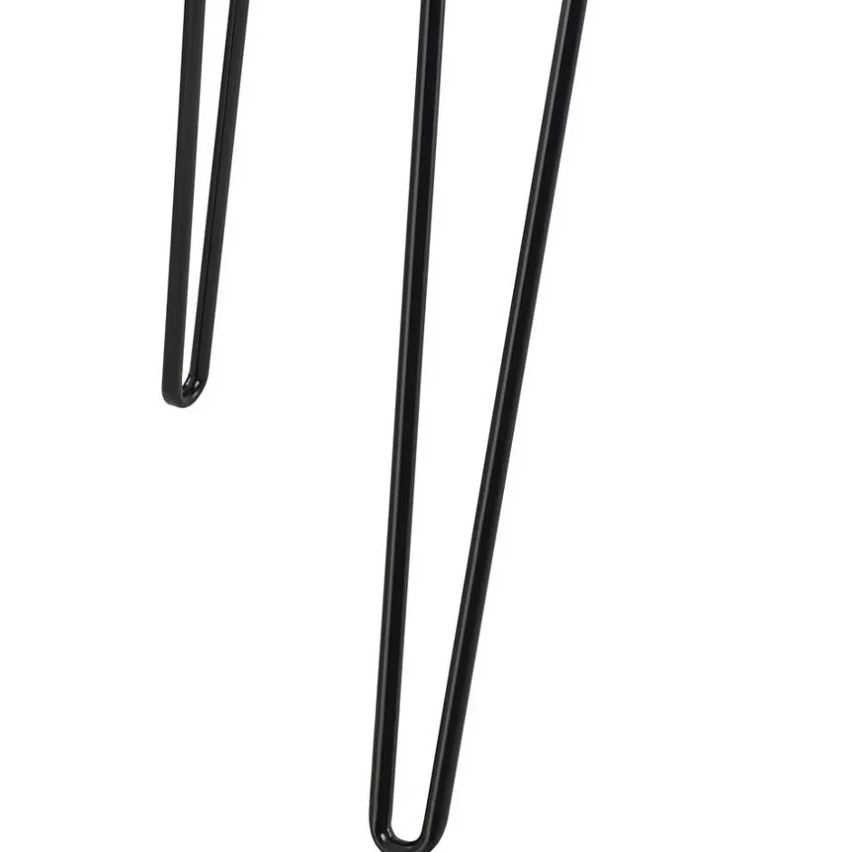 Wohnen Retro Schreibtisch in Walnuss Optik & Schwarz - Filumenta