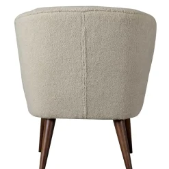 Wohnen Retro Sessel aus Webplüsch in Off-White - Phinia