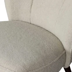 Wohnen Retro Sessel aus Webplüsch in Off-White - Phinia