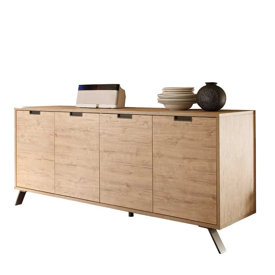 Wohnen Retro Sideboard Rodonda in Eiche