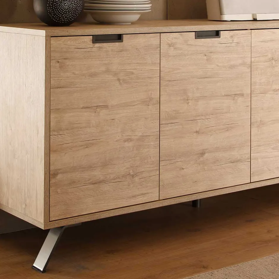 Wohnen Retro Sideboard Rodonda in Eiche