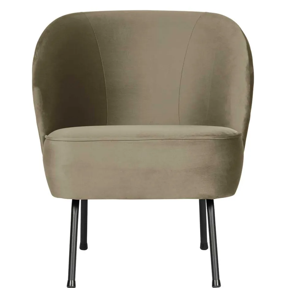 Retro Style Sessel in Khaki Samtbezug - Cuba^Wohnen Best