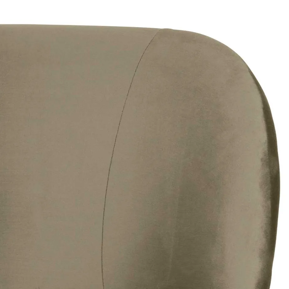 Retro Style Sessel in Khaki Samtbezug - Cuba^Wohnen Best